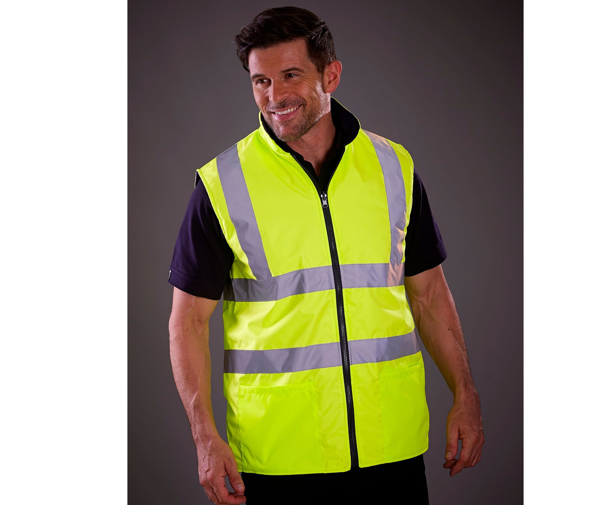 Bodywarmer réversible haute visibilité