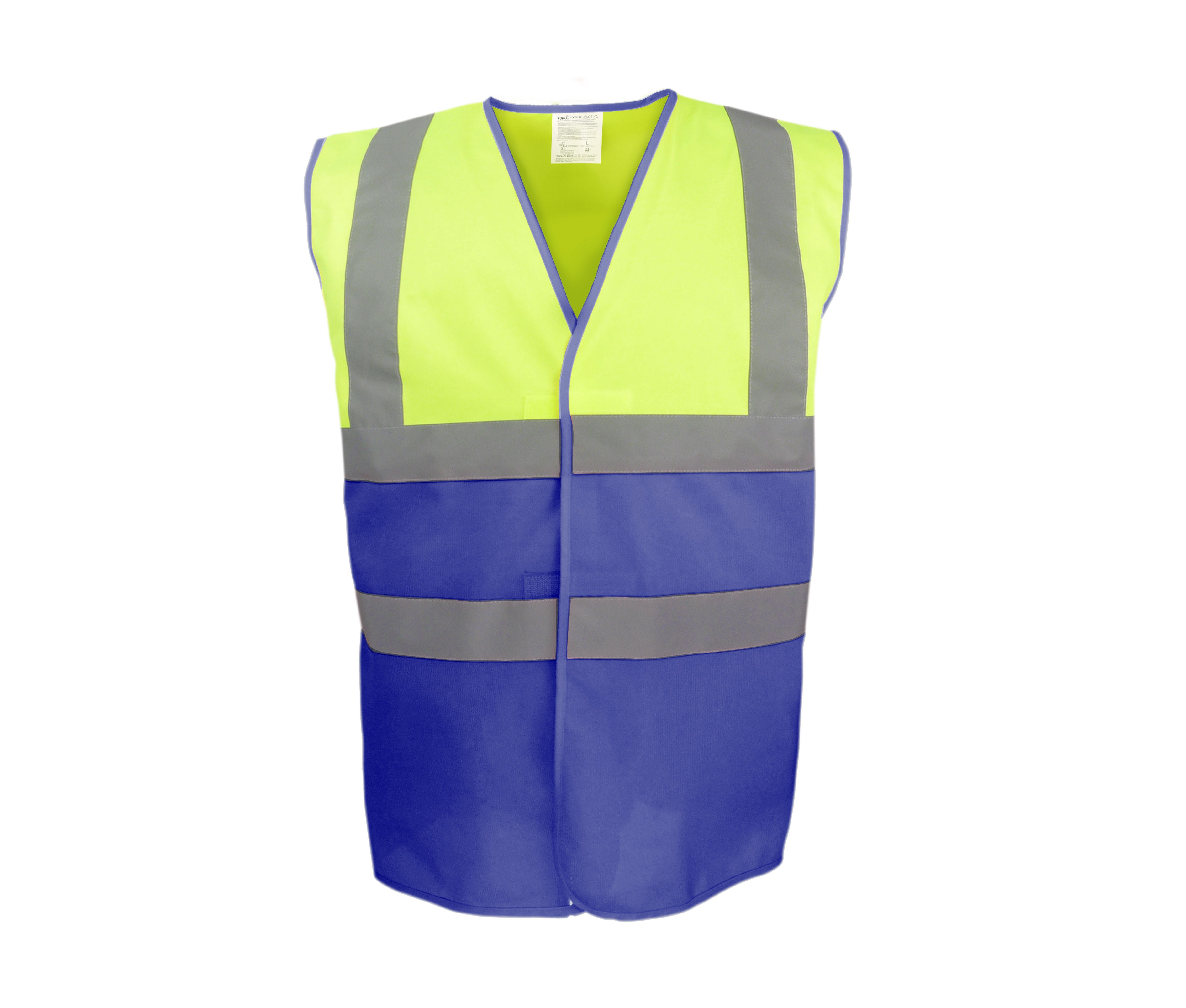 Gilet de Sécurité Bicolore - Hi Vis Yellow / Royal Blue