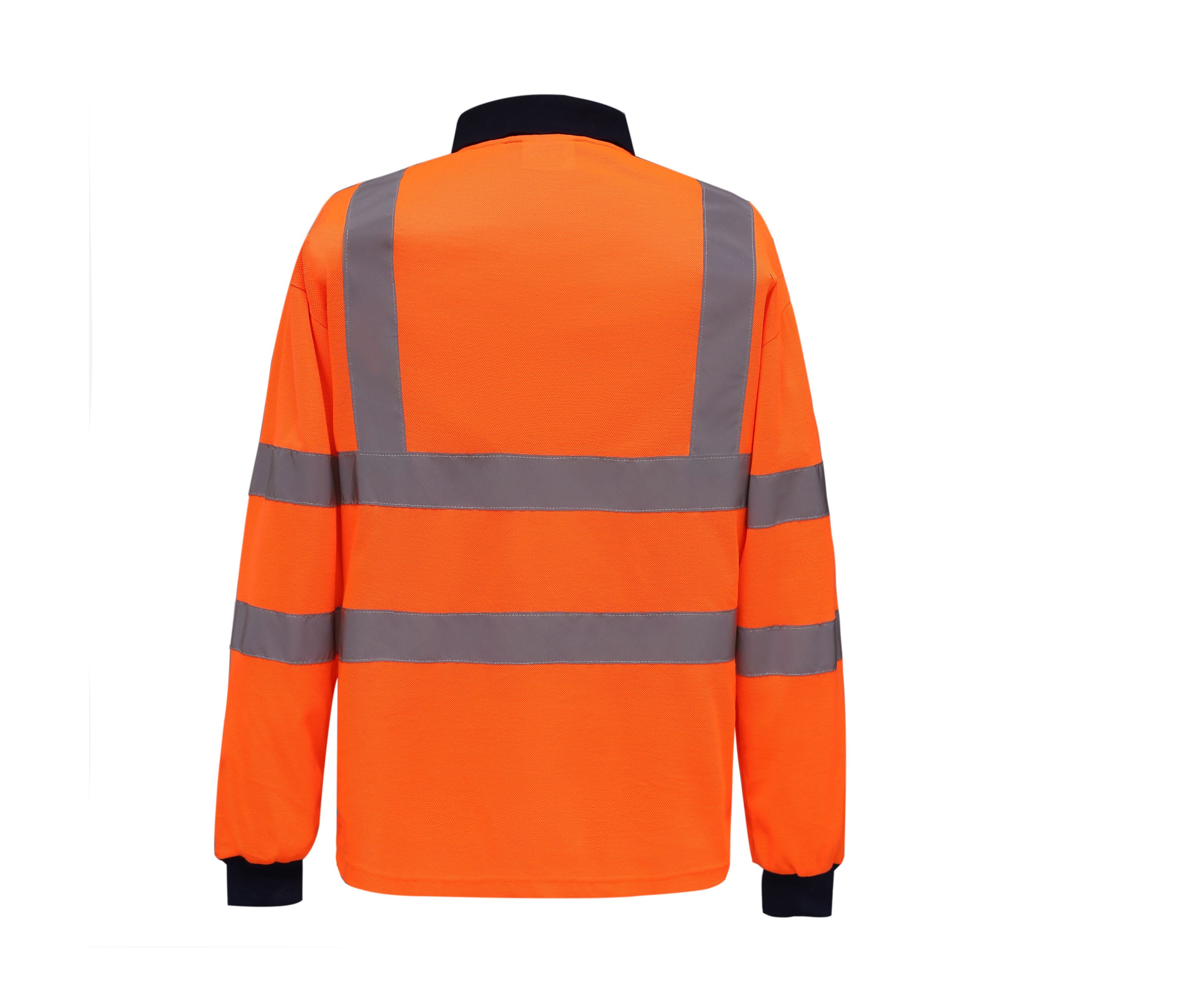 Polo Manches Longues Haute Visibilité - Hi Vis Orange