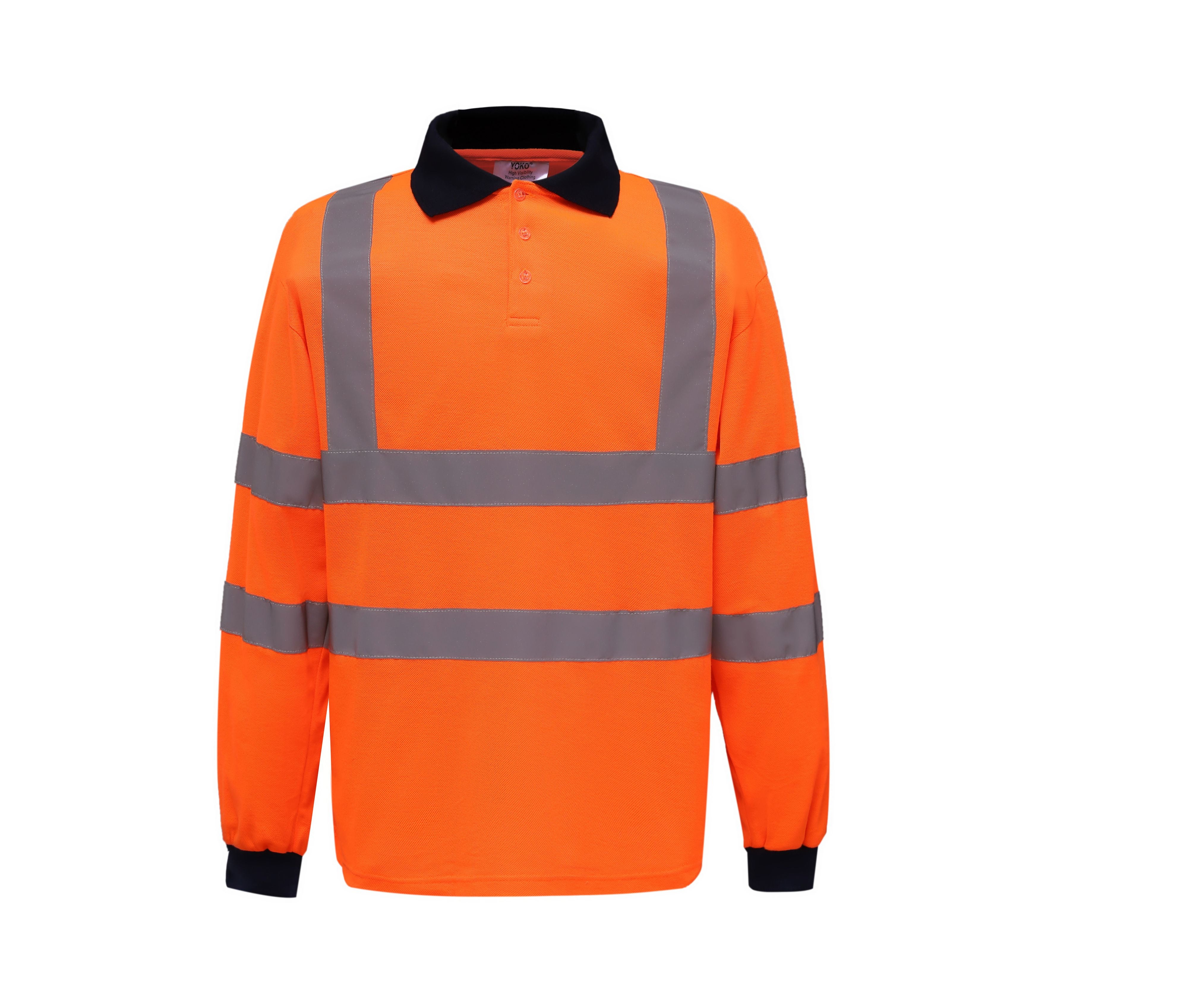 Polo Manches Longues Haute Visibilité - Hi Vis Orange