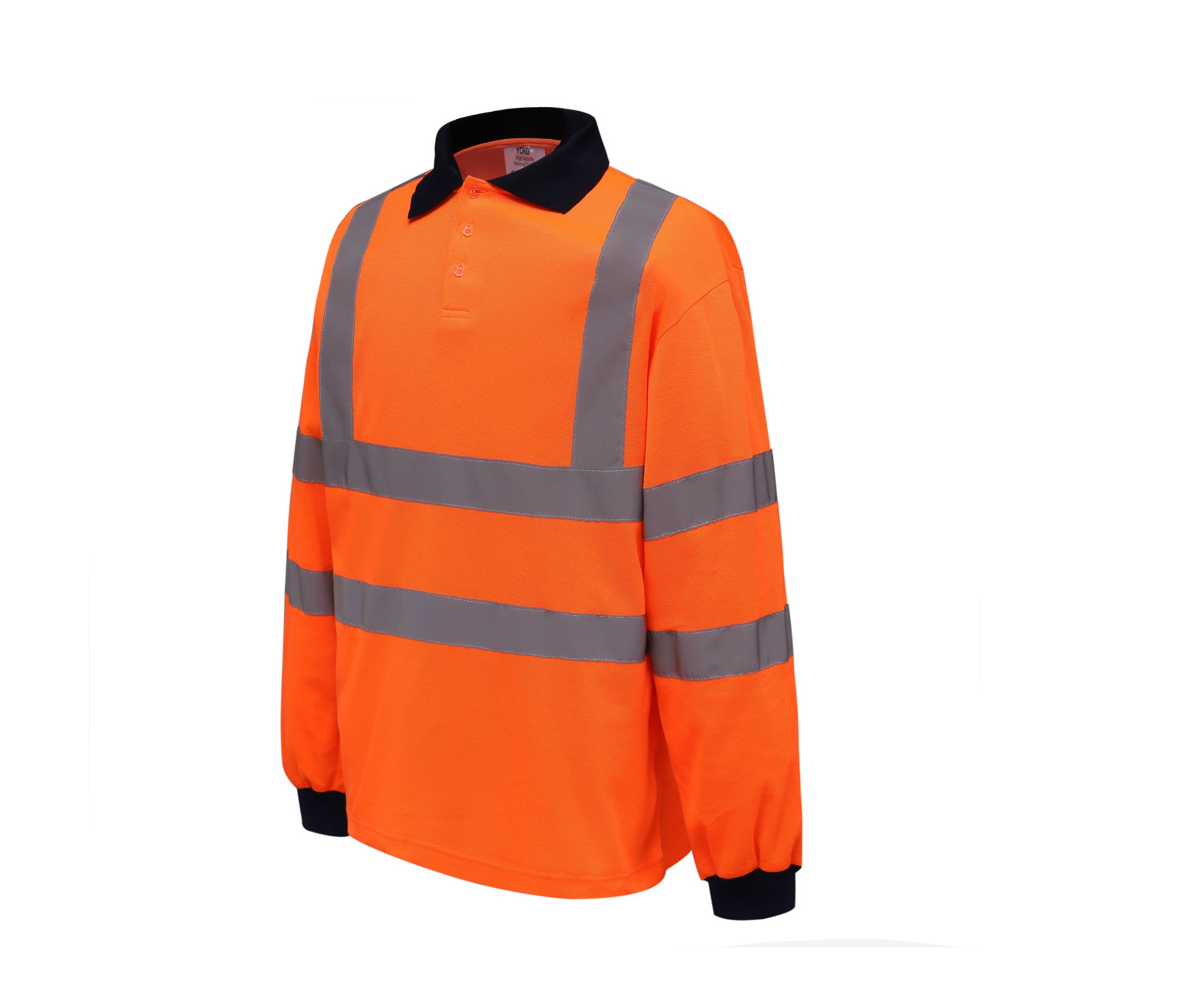 Polo Manches Longues Haute Visibilité - Hi Vis Orange