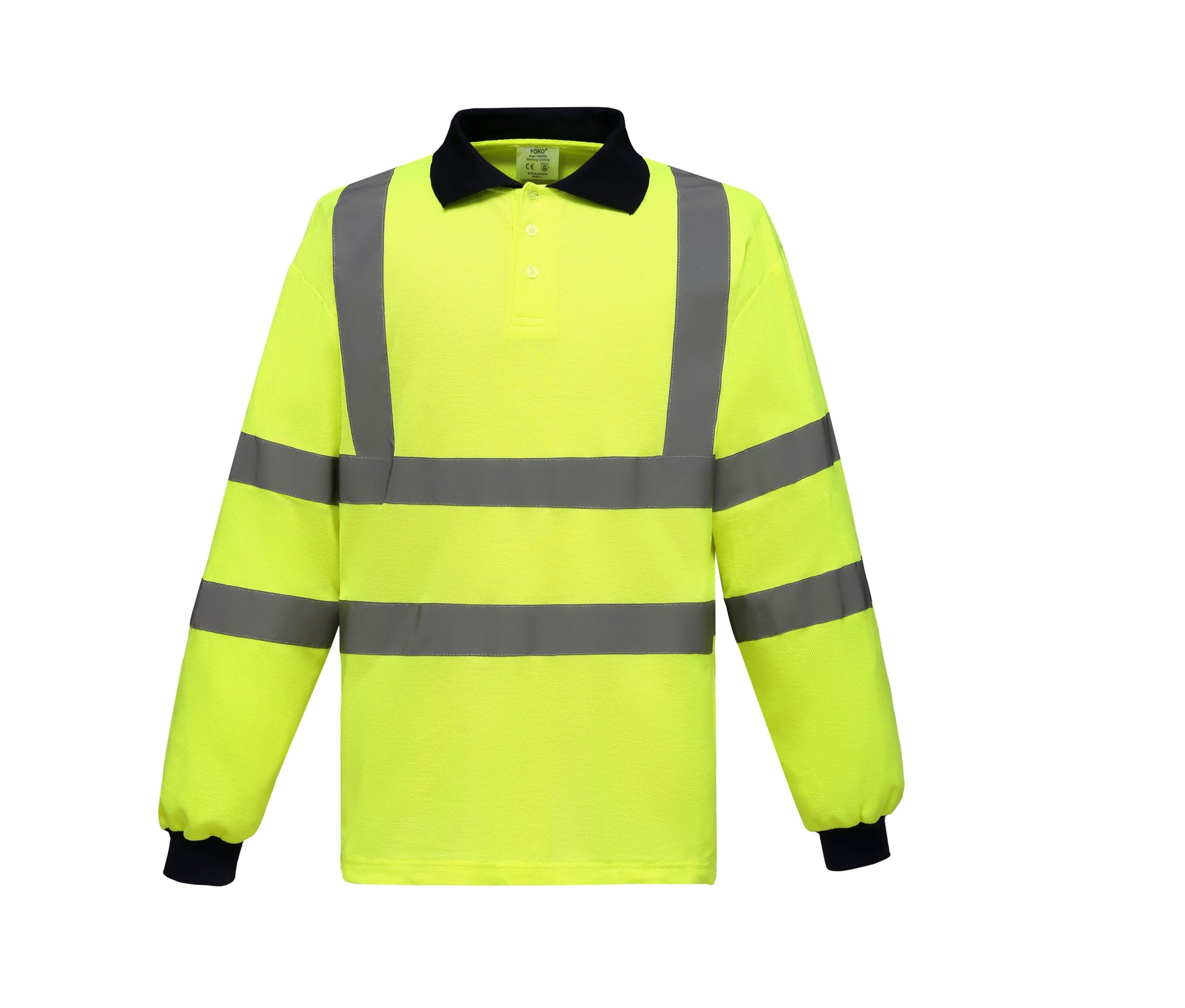 Polo Manches Longues Haute Visibilité - Hi Vis Yellow