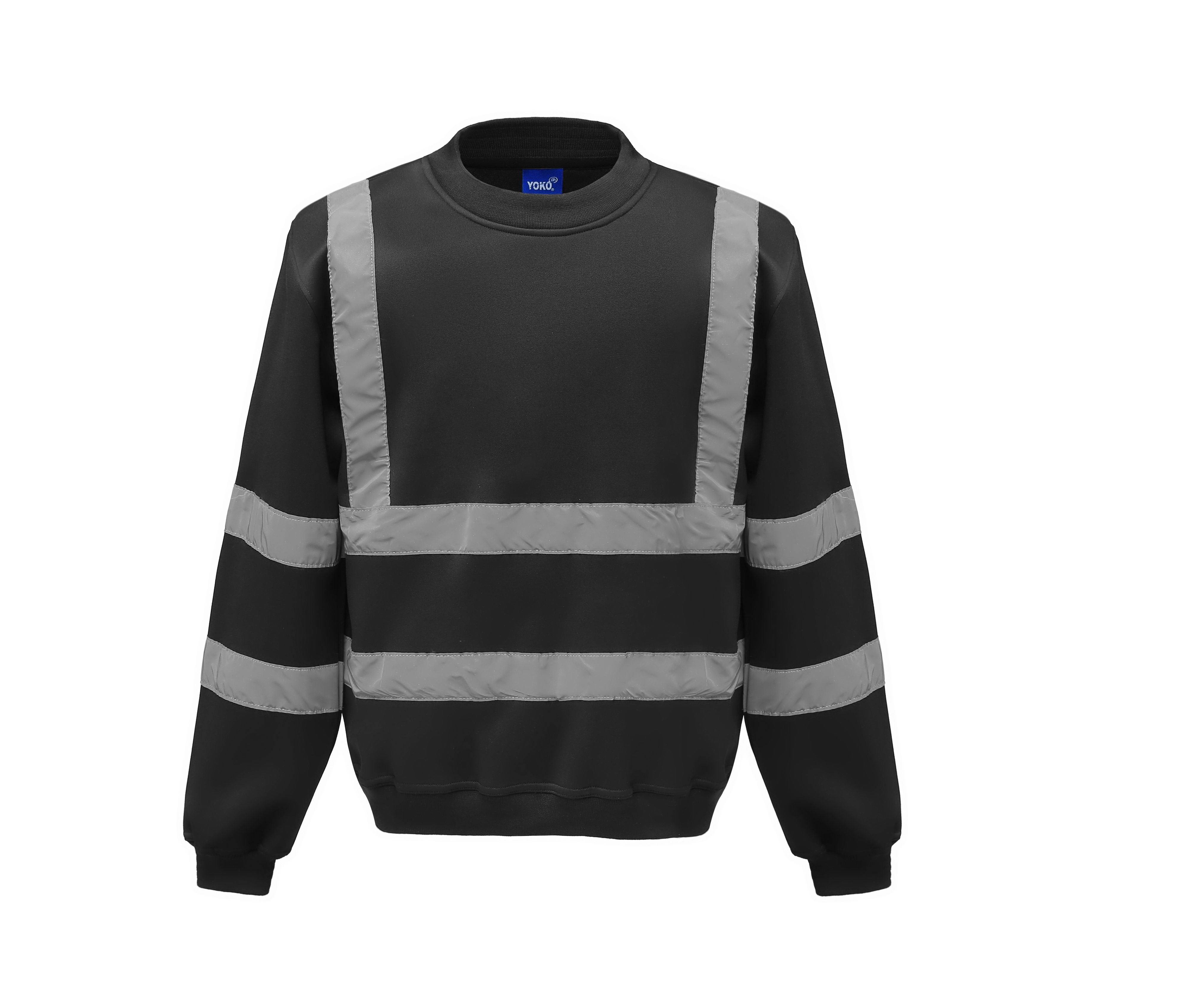 Sweat Col Rond Haute Visibilité - Black