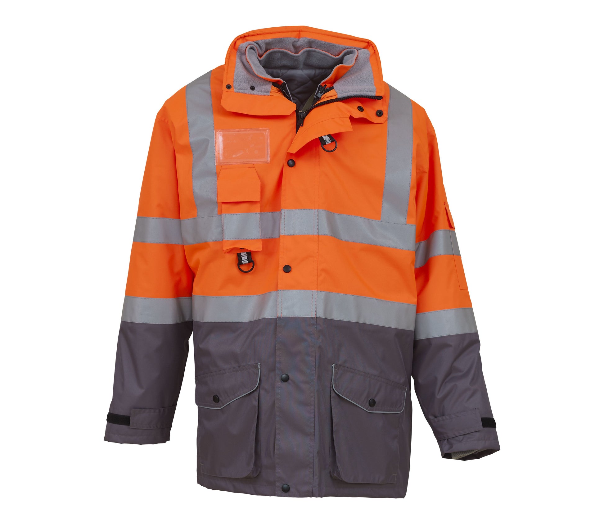 Parka 7 en 1 Haute Visibilité - Hi Vis Orange/navy