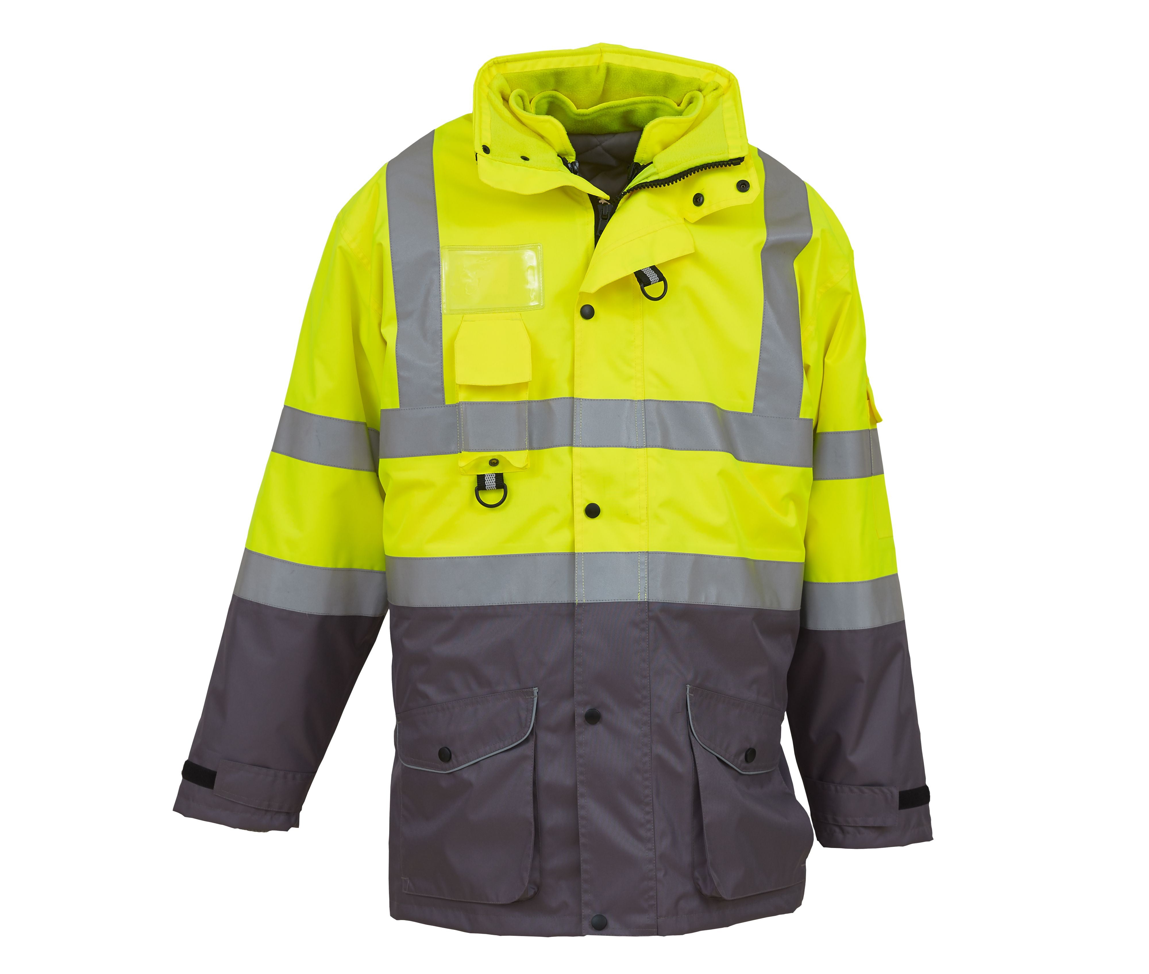 Parka 7 en 1 Haute Visibilité - Hi Vis Yellow / Grey