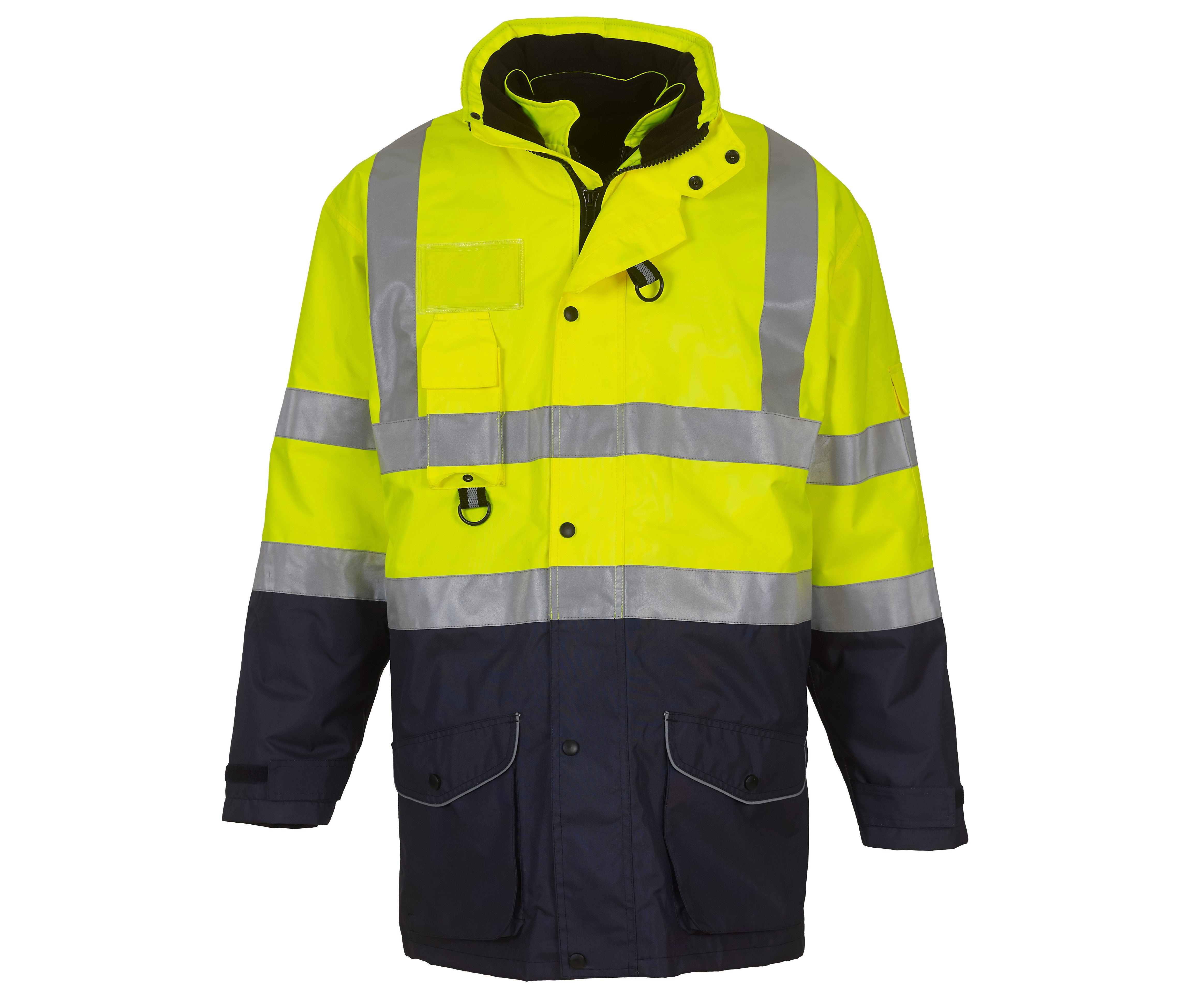 Parka 7 en 1 Haute Visibilité - Hi Vis Yellow/navy