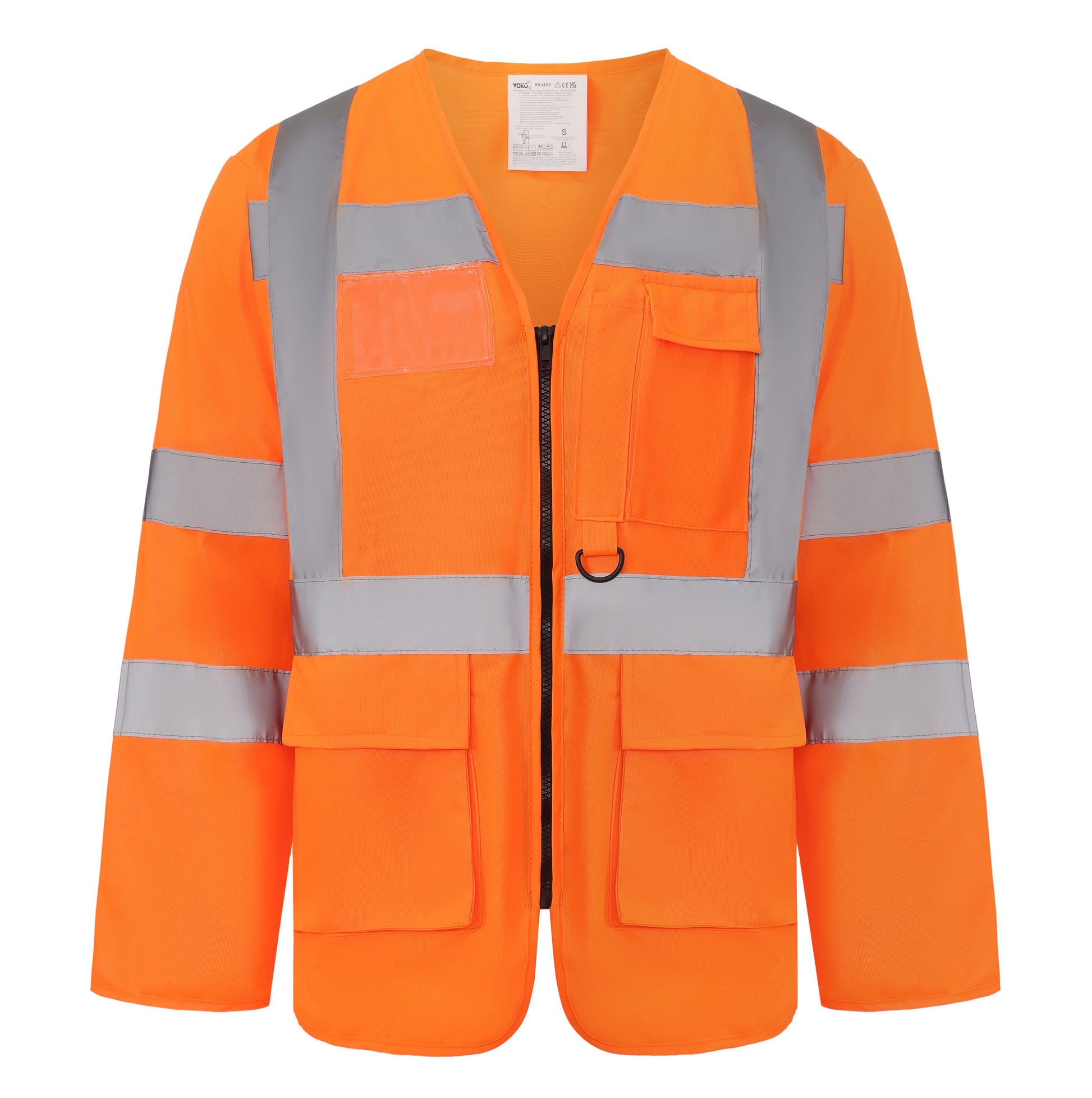 Veste de Sécurité Multi-Poches Manches Longues - Hi Vis Orange