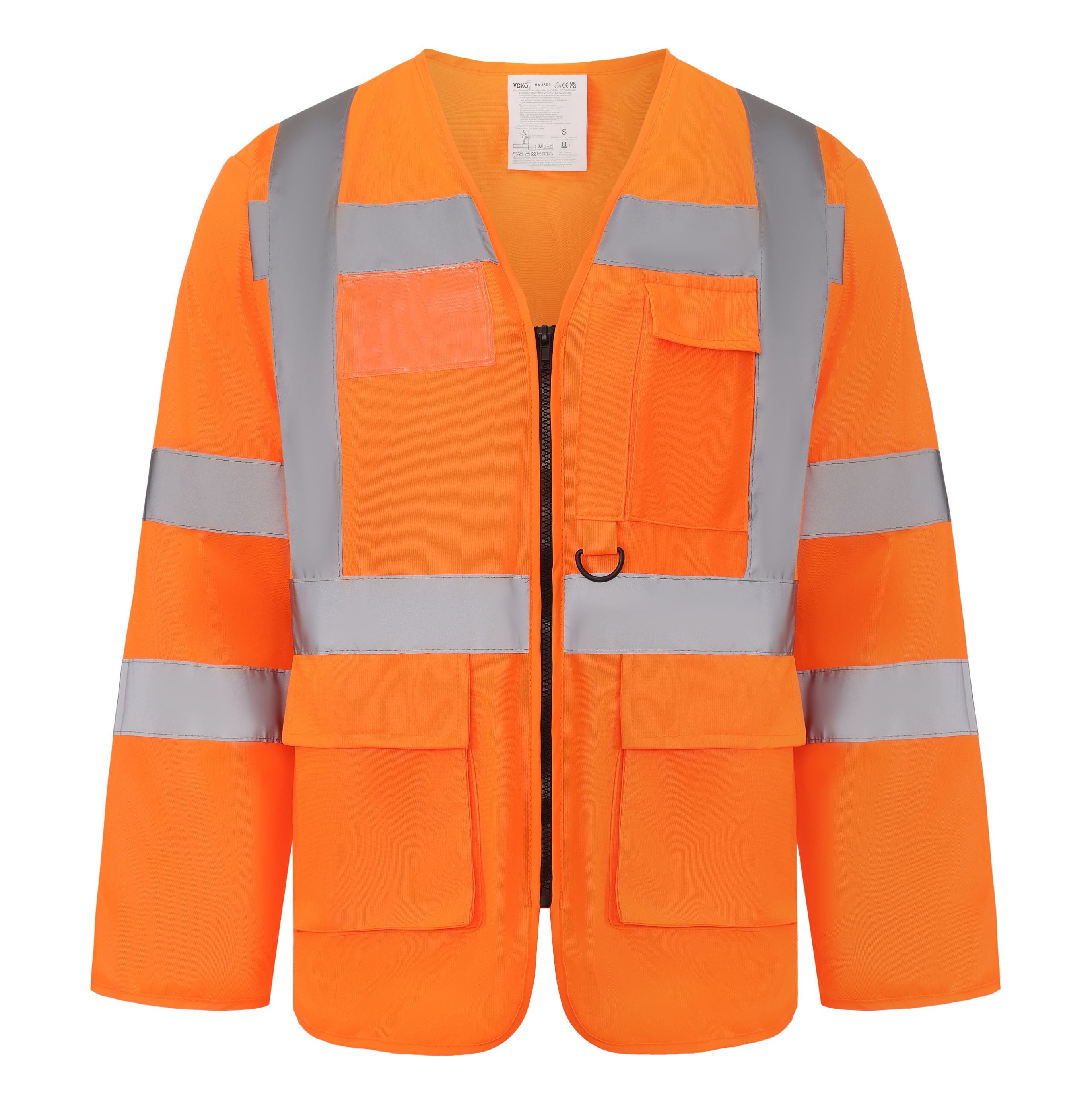 Veste de Sécurité Multi-Poches Manches Longues - Hi Vis Orange