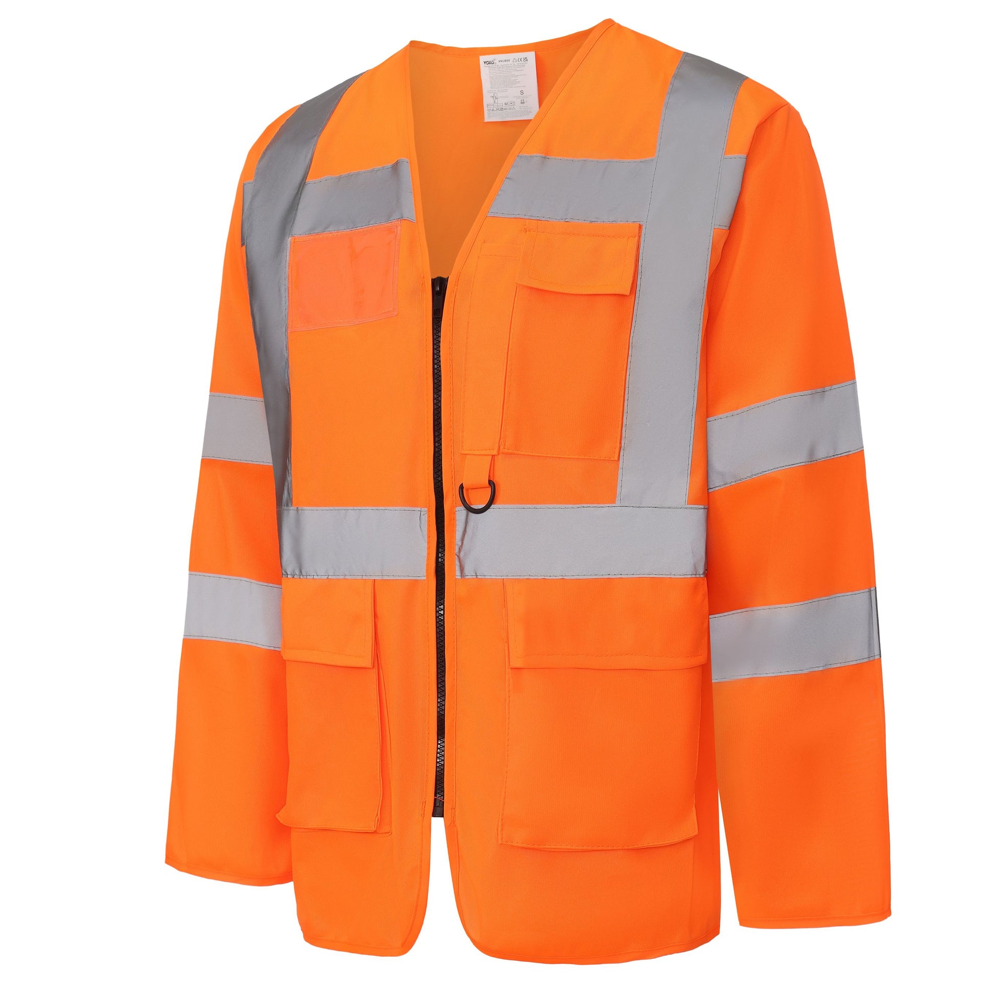 Veste de Sécurité Multi-Poches Manches Longues - Hi Vis Orange