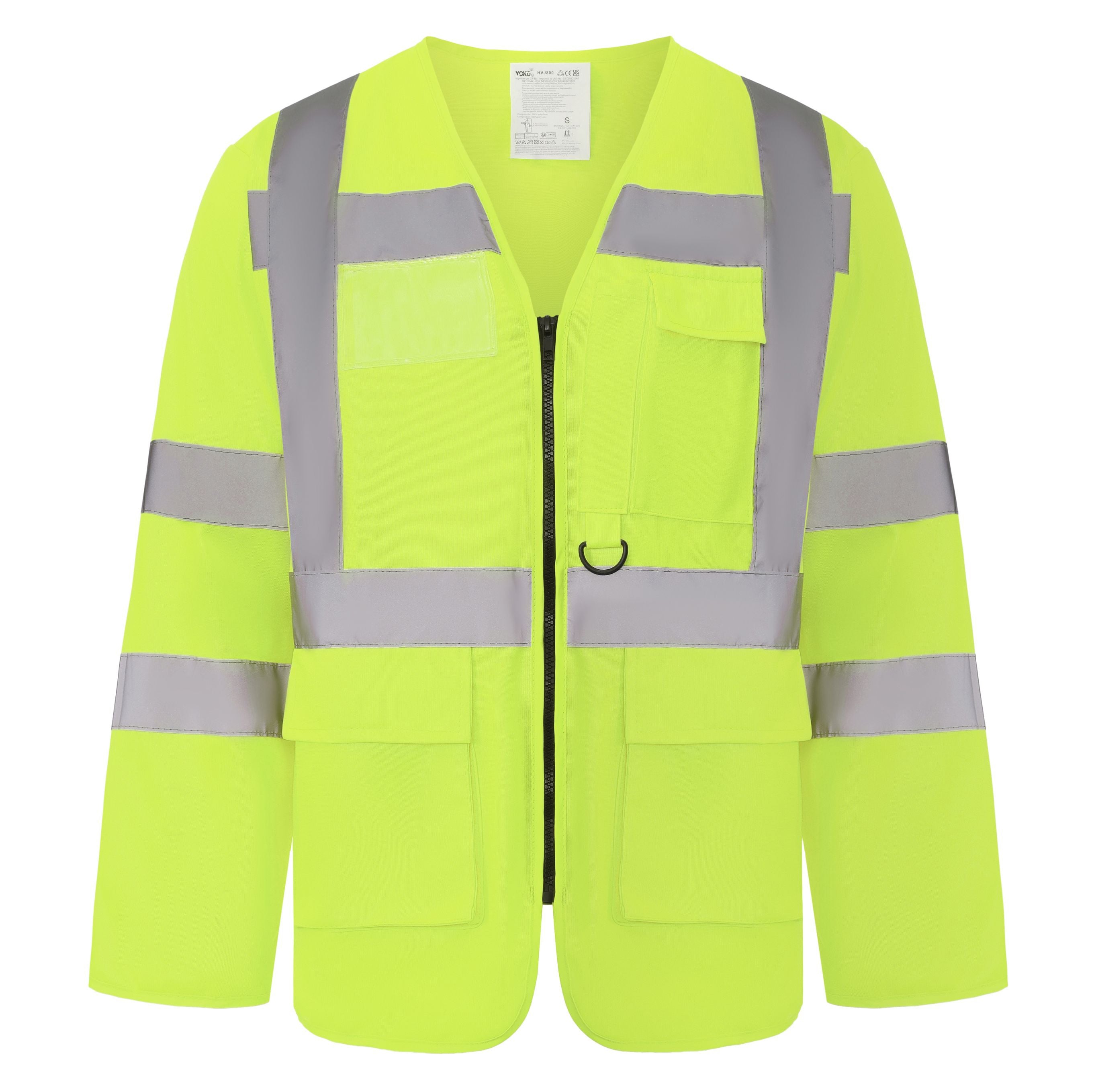Veste de Sécurité Multi-Poches Manches Longues - Hi Vis Yellow