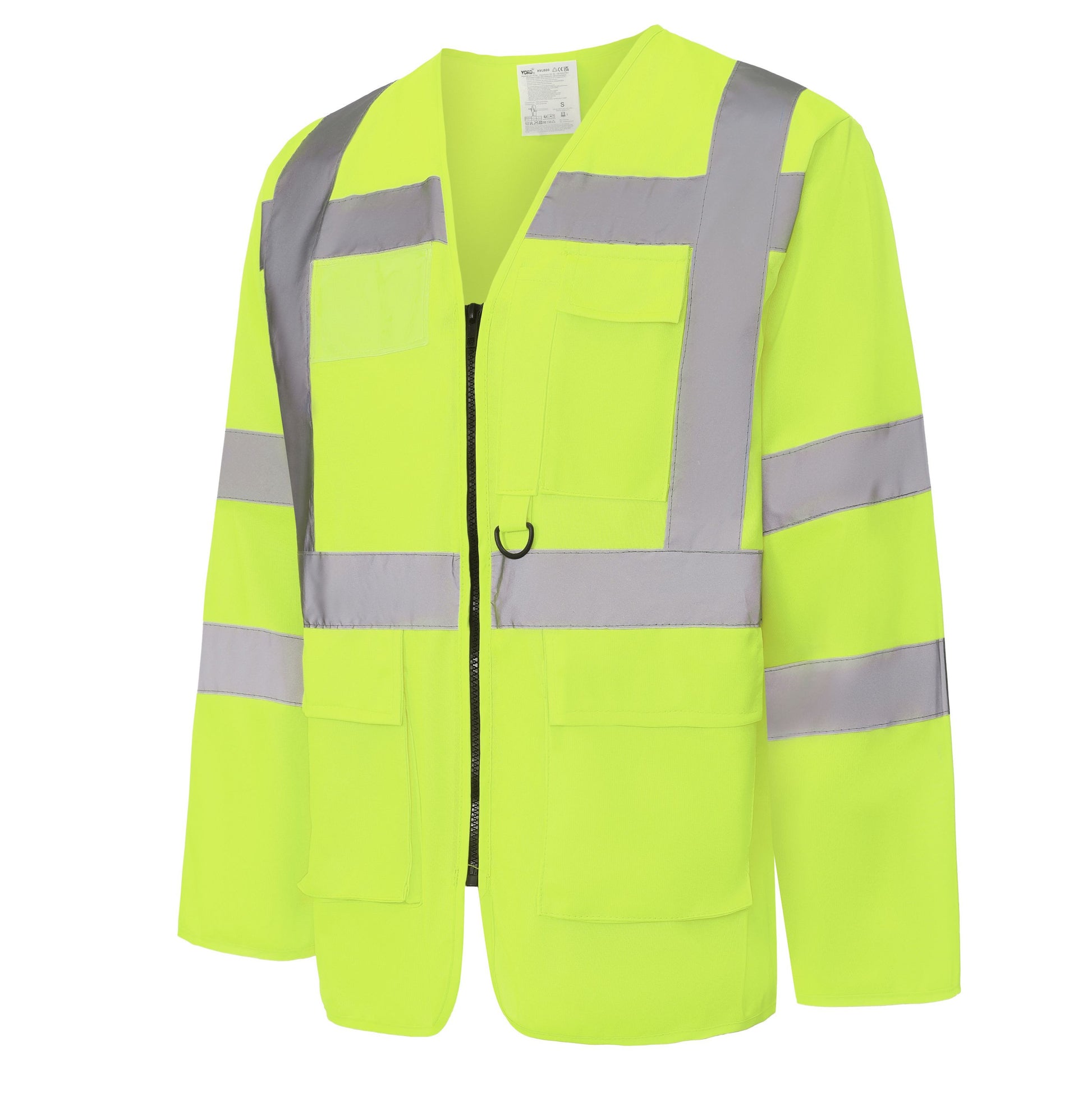 Veste de Sécurité Multi-Poches Manches Longues - Hi Vis Yellow