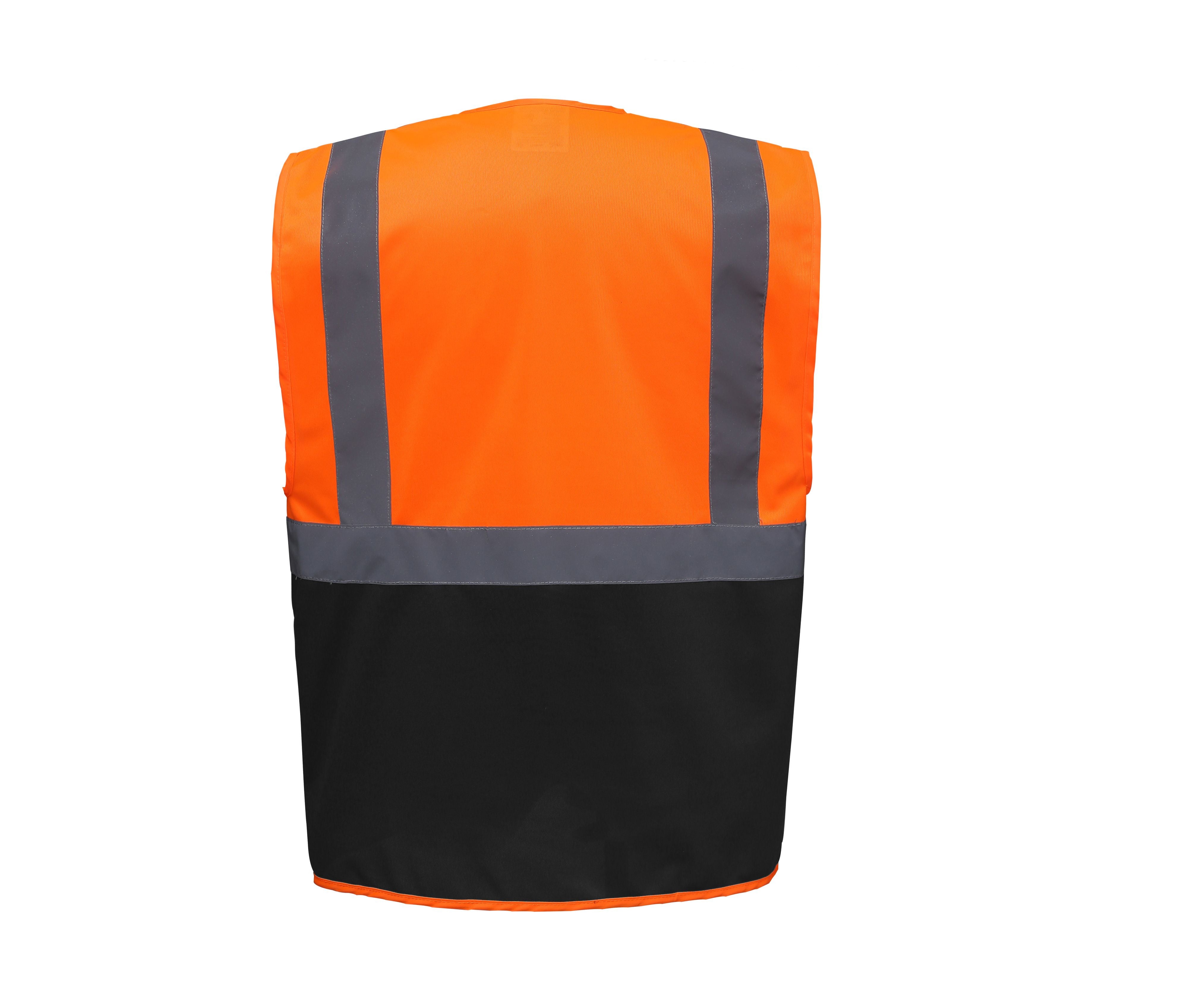 Gilet Multi-Fonction Haute Sécurité - Hi Vis Orange/black