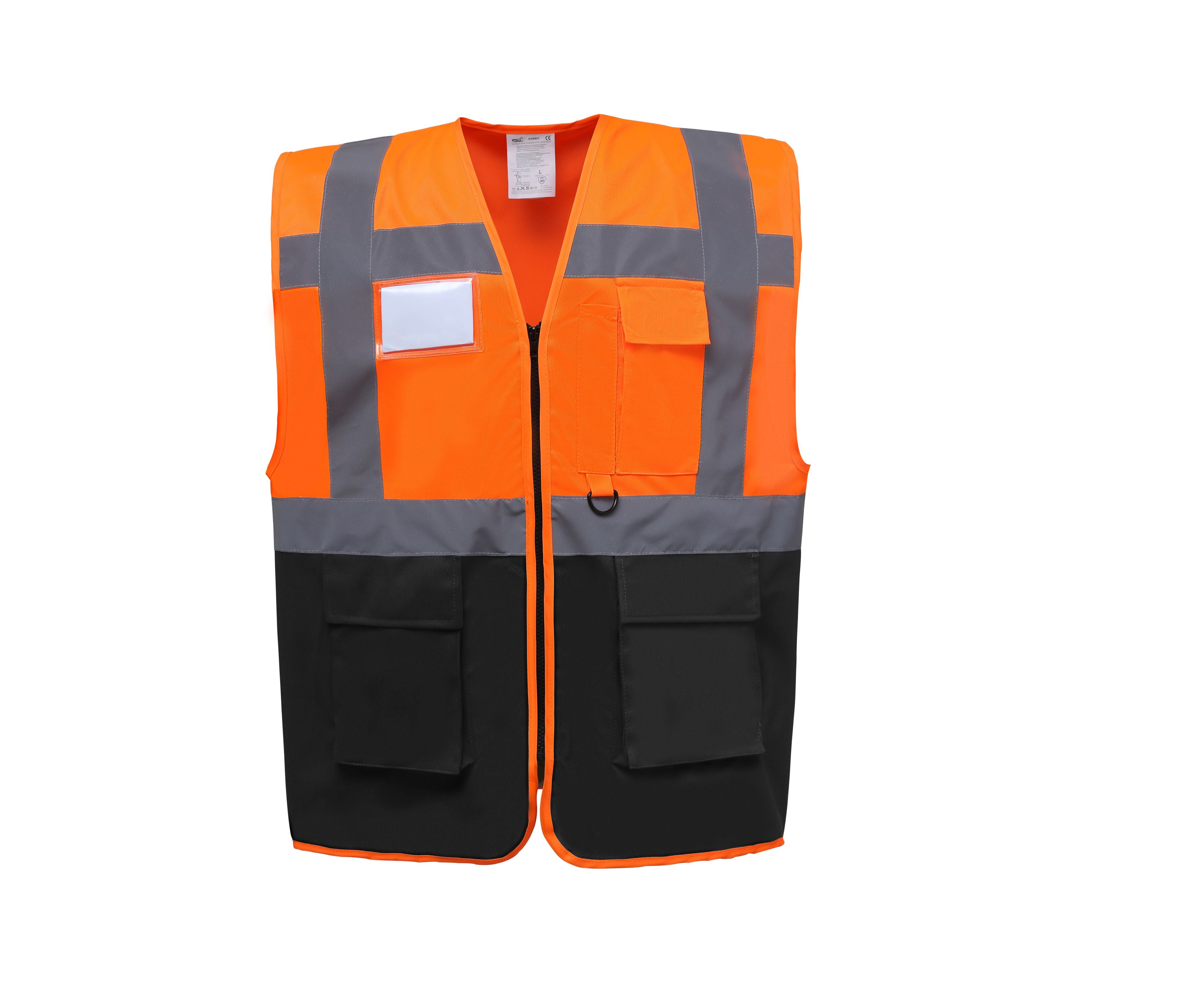 Gilet Multi-Fonction Haute Sécurité - Hi Vis Orange/black