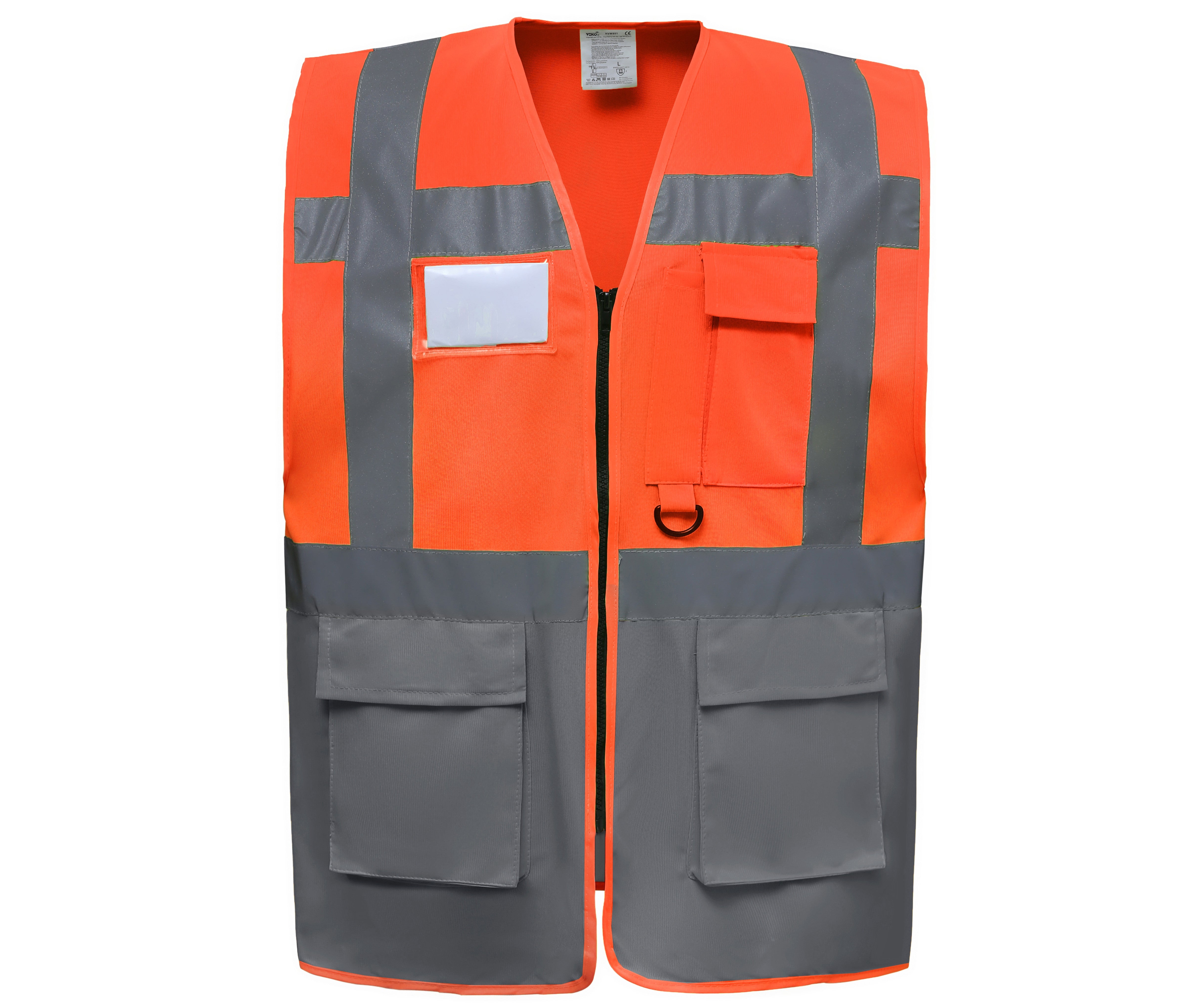 Gilet Multi-Fonction Haute Sécurité - Hi Vis Orange/grey