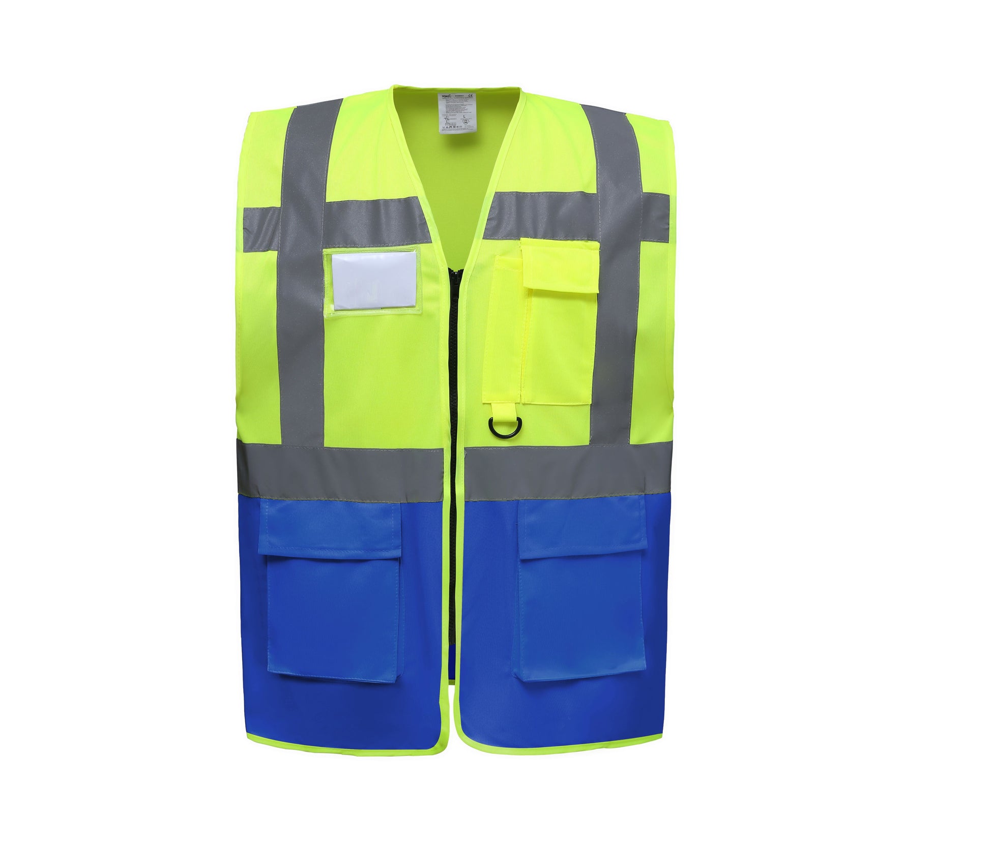 Gilet Multi-Fonction Haute Sécurité - Hi Vis Yellow/royal Blue