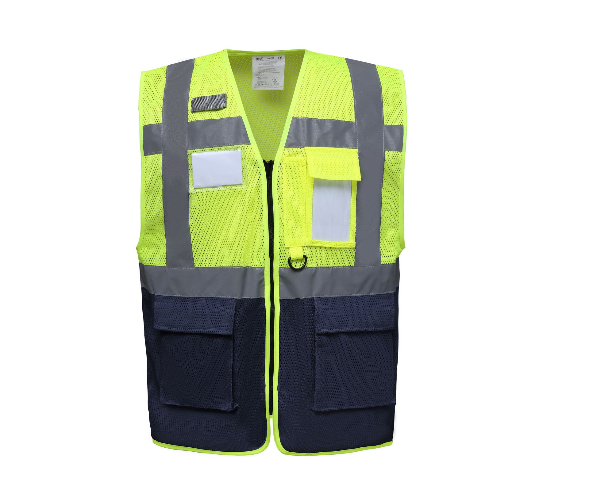 Gilet Haute Visibilité Maille Filet - Hi Vis Yellow/navy