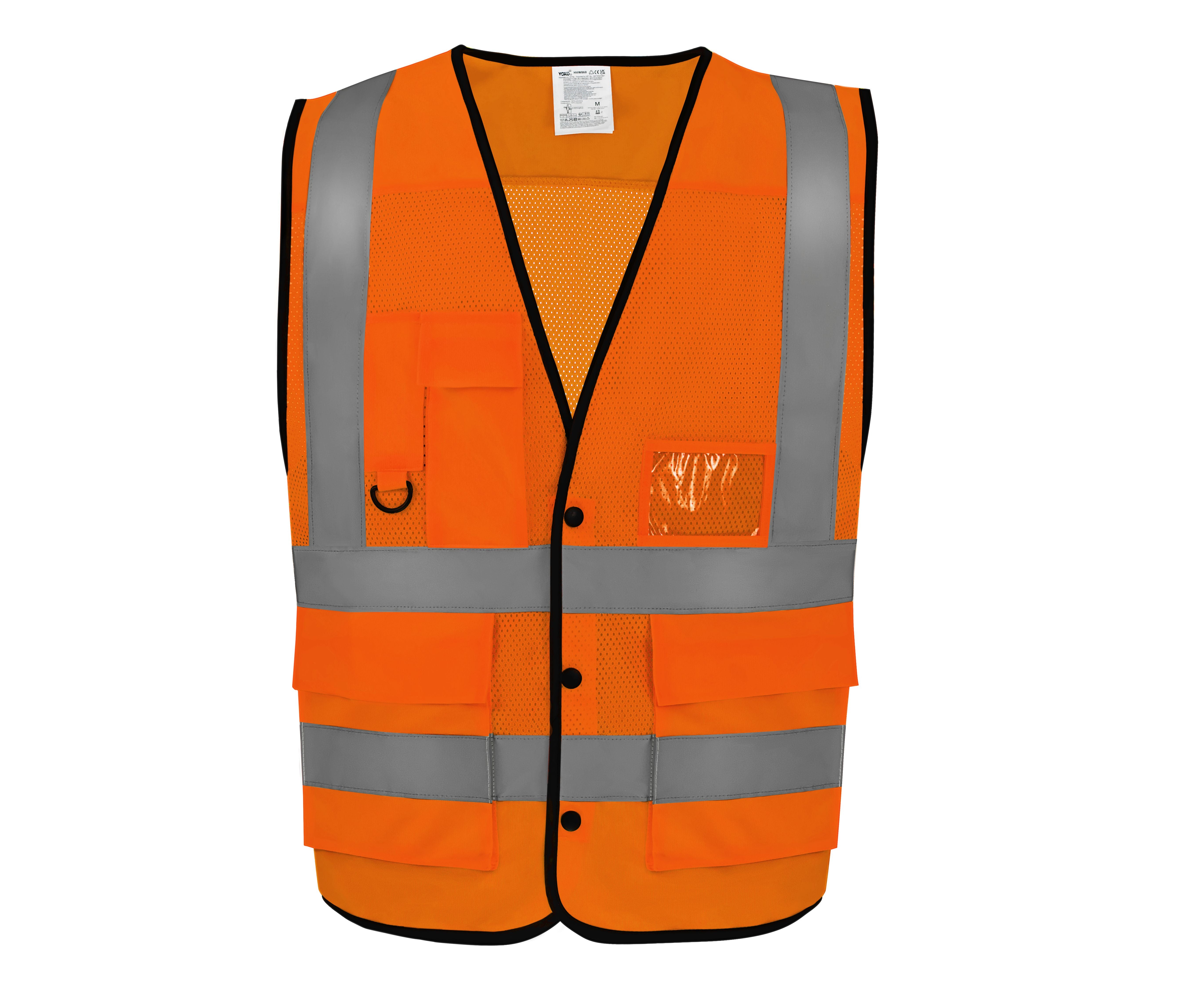 Veste de Sécurité Multipoches Certifiée - Hi Vis Orange