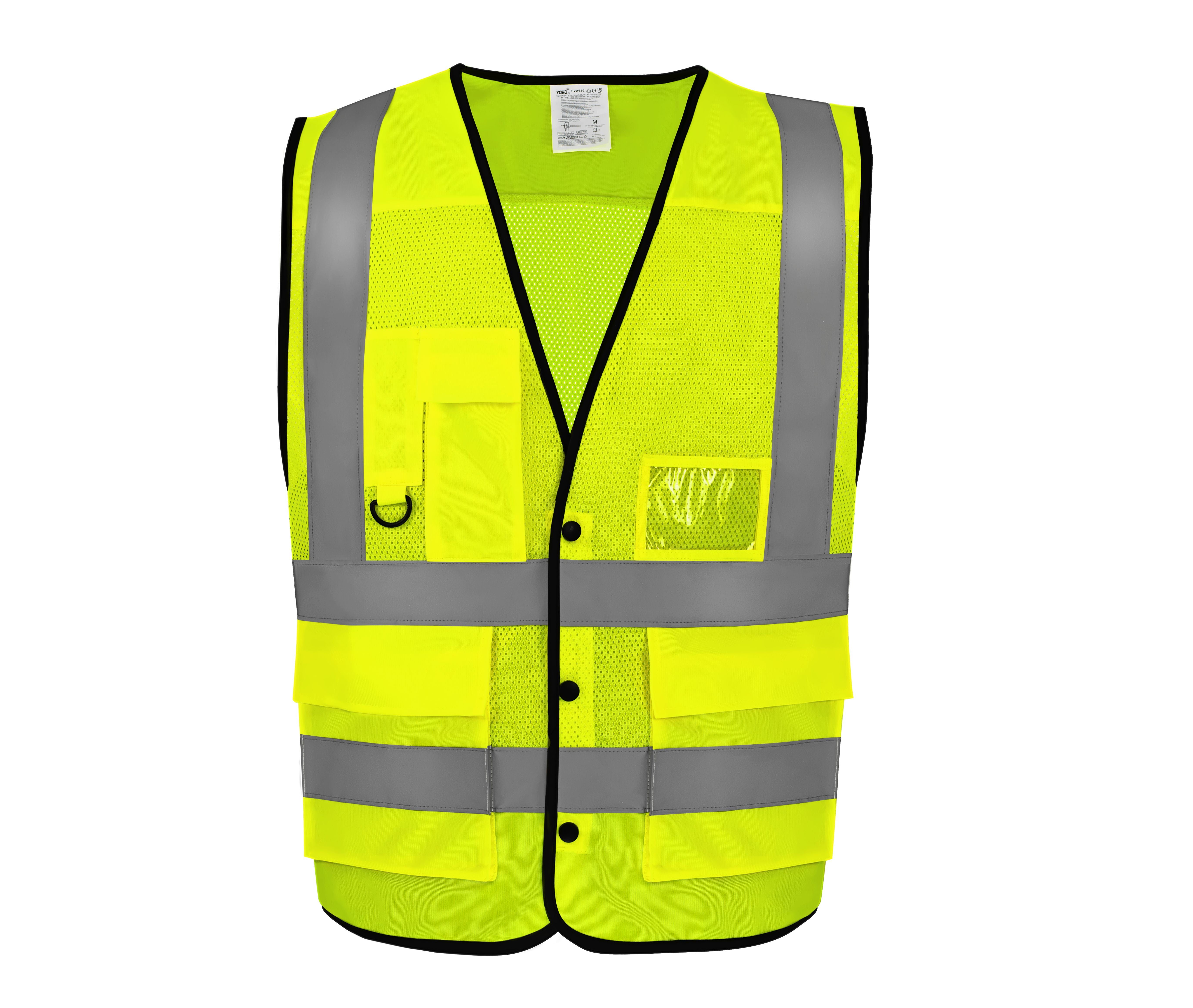Veste de Sécurité Multipoches Certifiée - Hi Vis Yellow