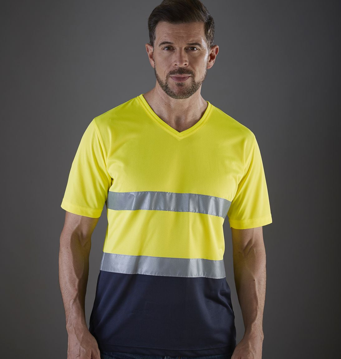 Tee-shirt haute visibilité col V