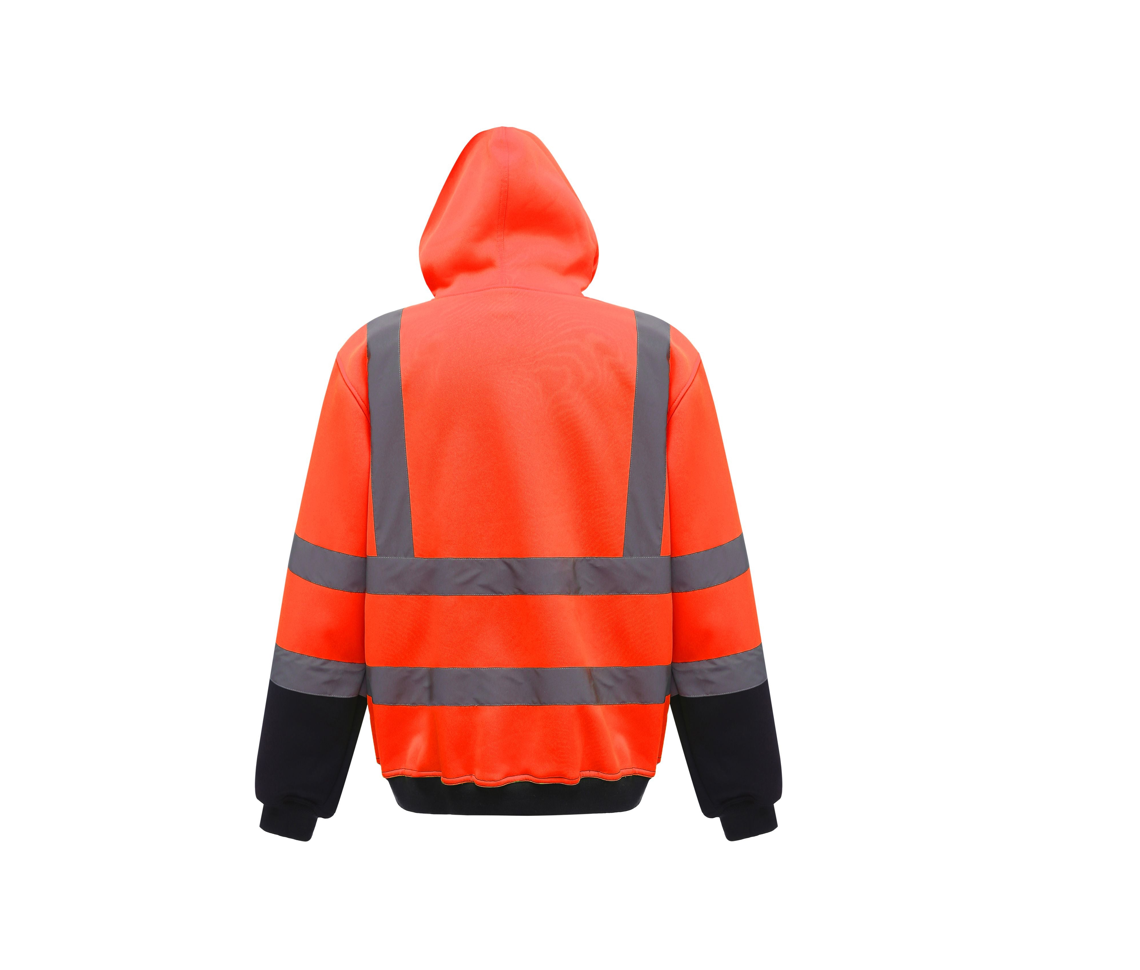 Sweat Capuche Haute Visibilité - Hi Vis Orange/navy