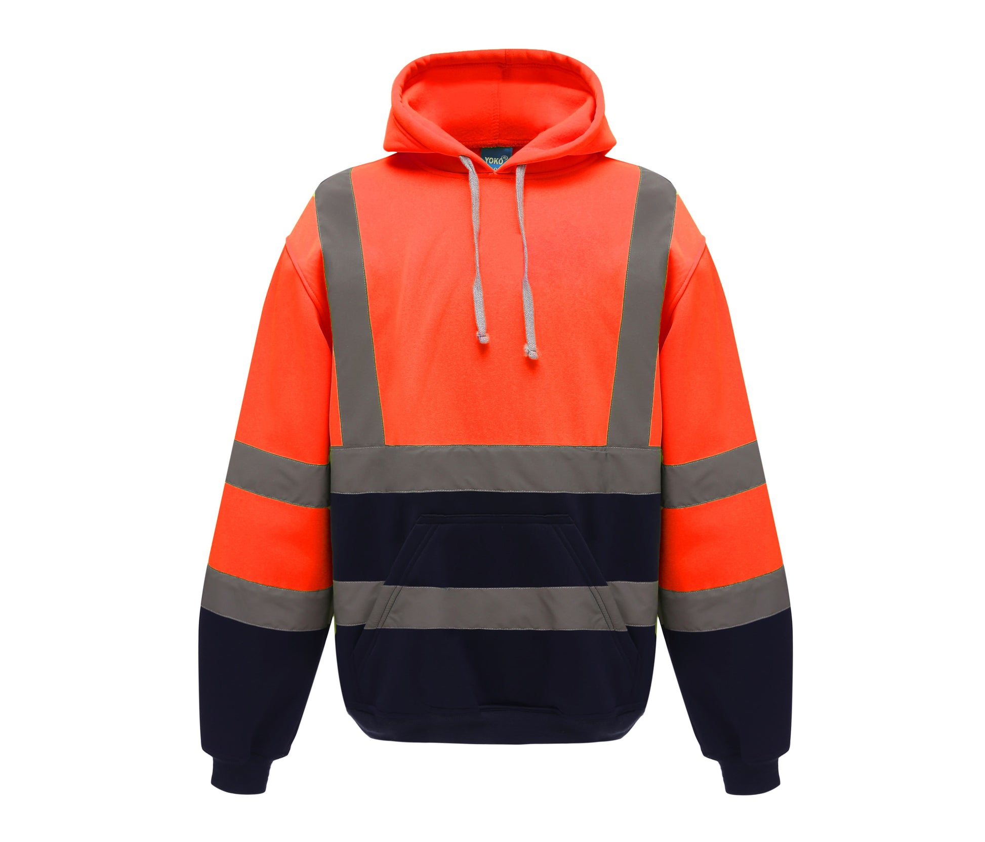 Sweat Capuche Haute Visibilité - Hi Vis Orange/navy