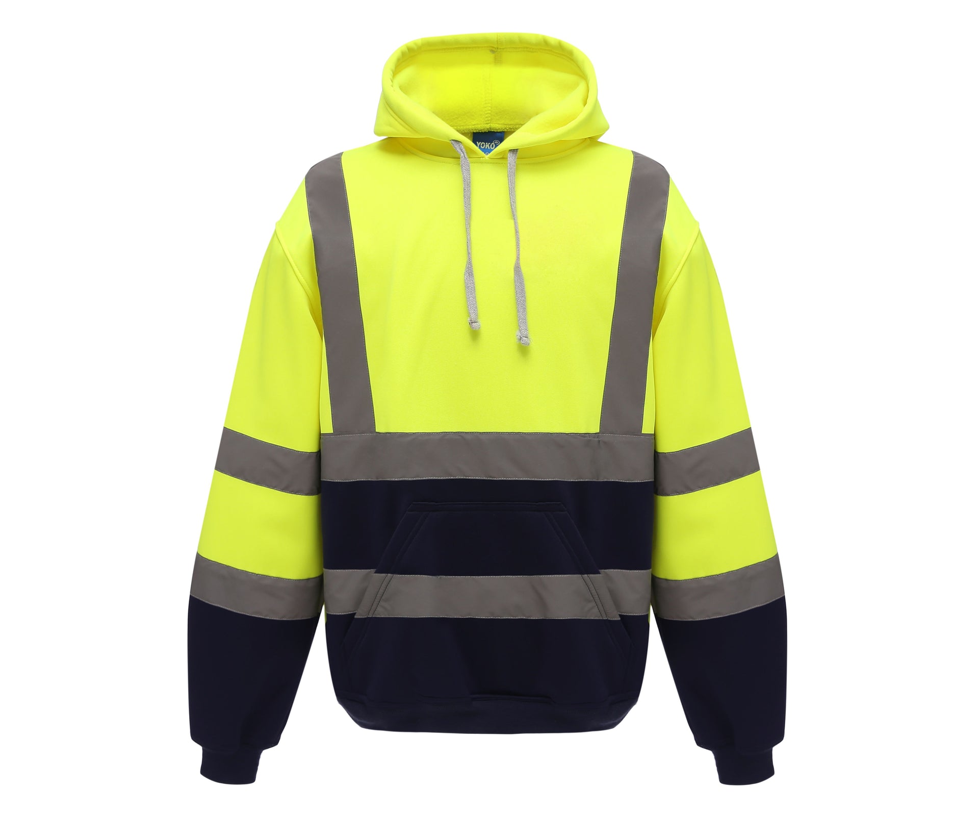 Sweat Capuche Haute Visibilité - Hi Vis Yellow/navy