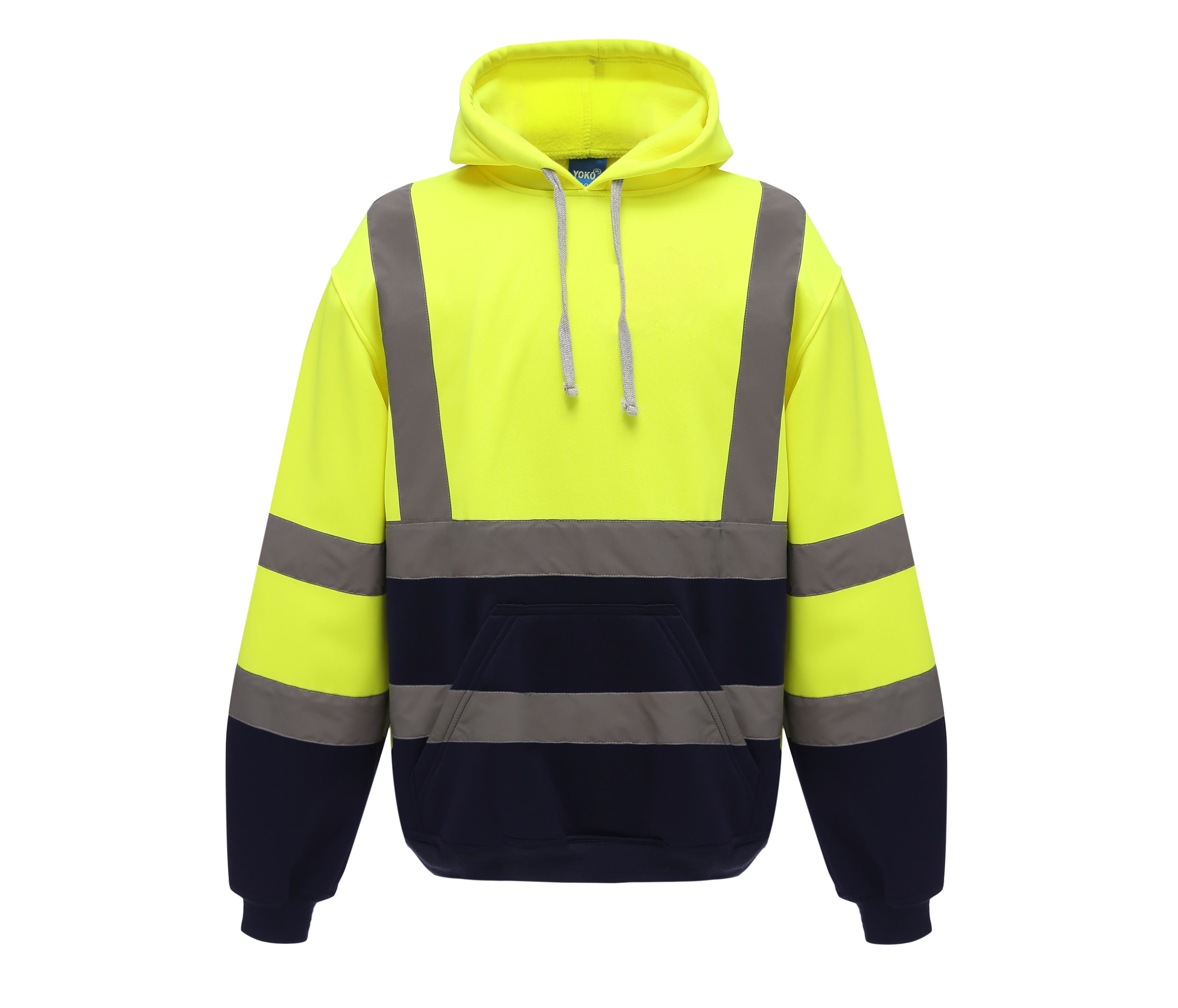 Sweat Capuche Haute Visibilité - Hi Vis Yellow/navy