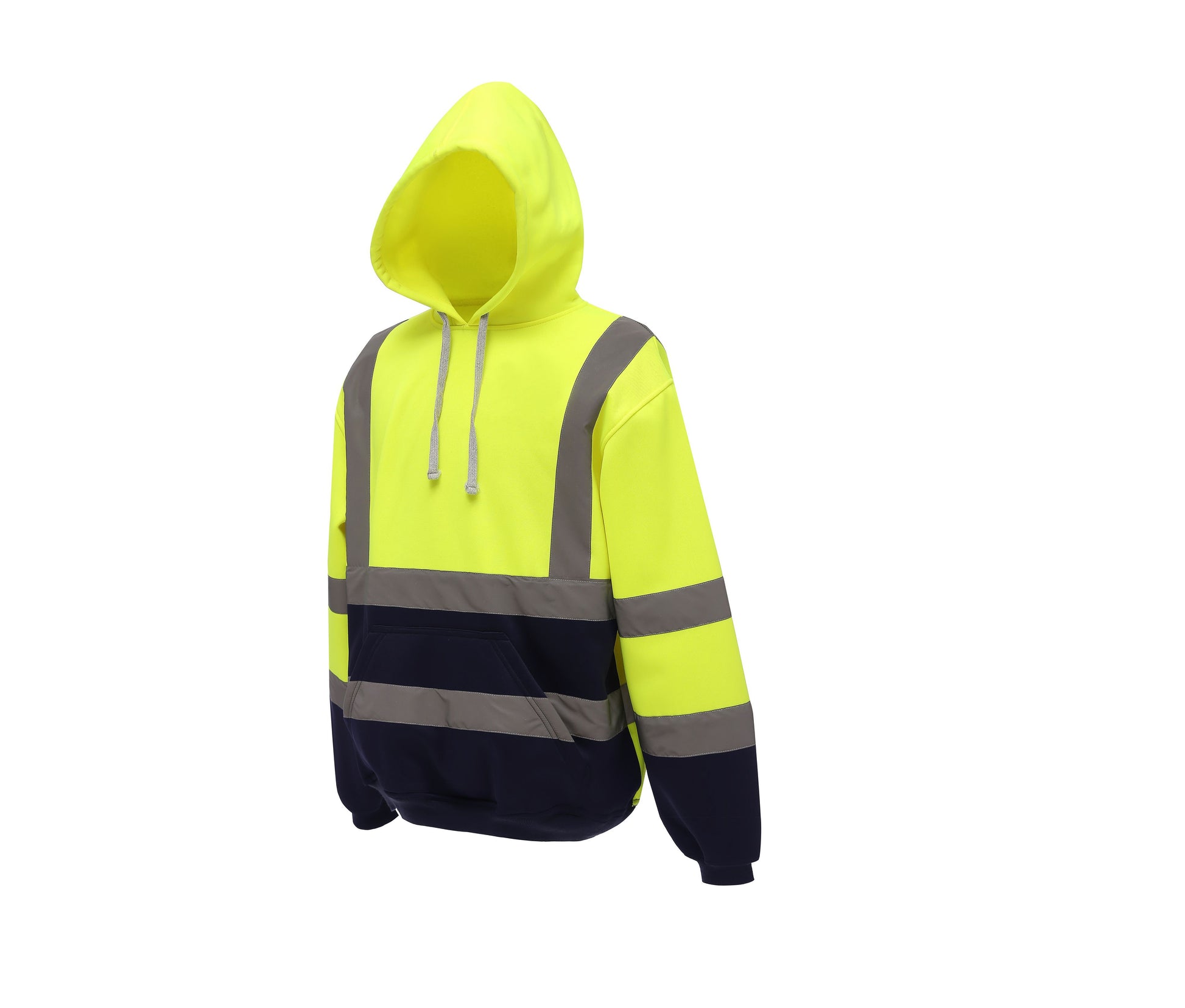 Sweat Capuche Haute Visibilité - Hi Vis Yellow/navy