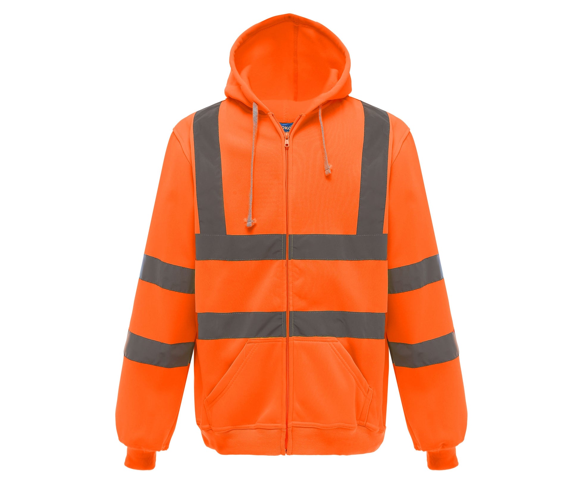 Sweat Capuche Zippé Haute Visibilité - Hi Vis Orange
