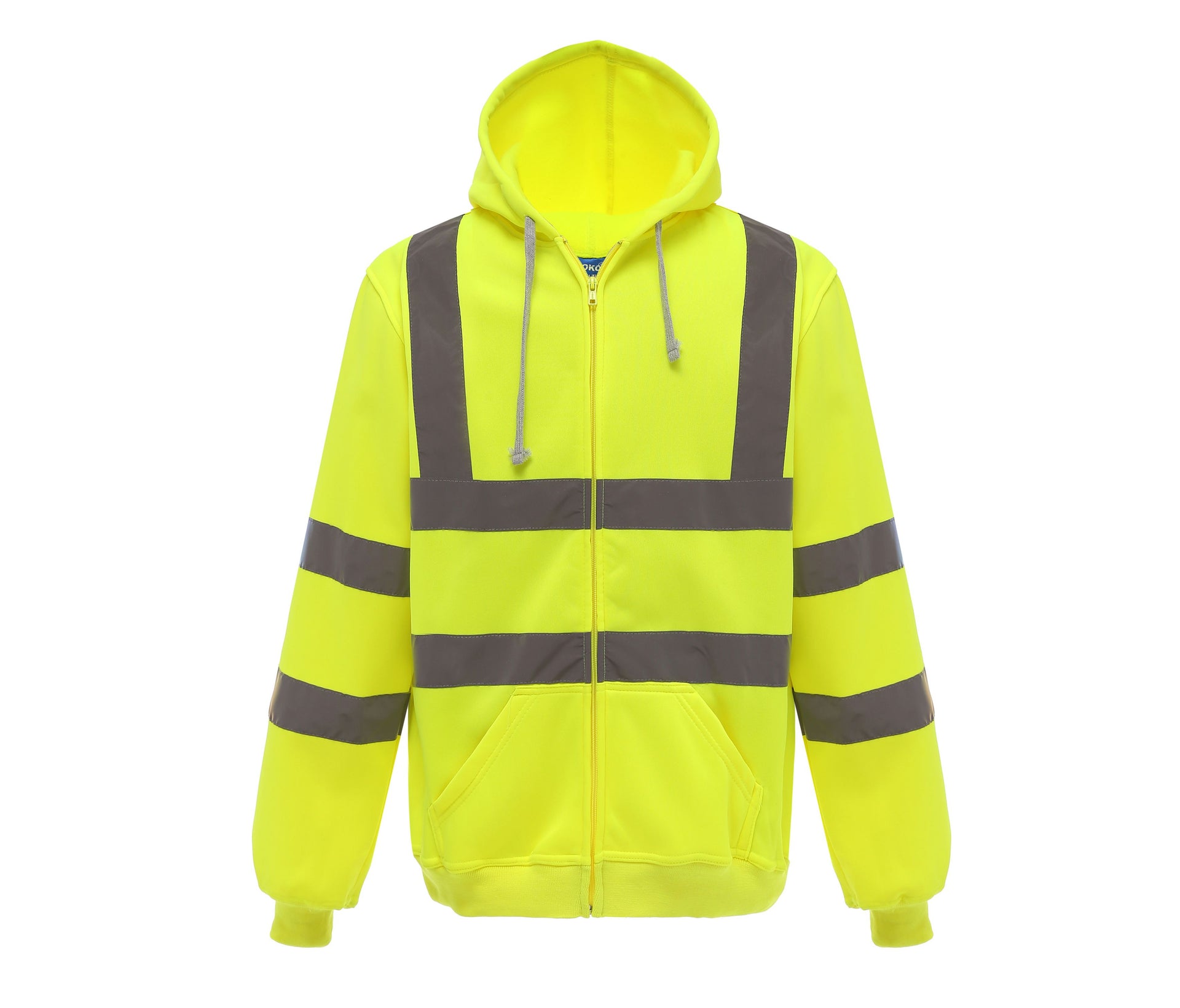 Sweat Capuche Zippé Haute Visibilité - Hi Vis Yellow