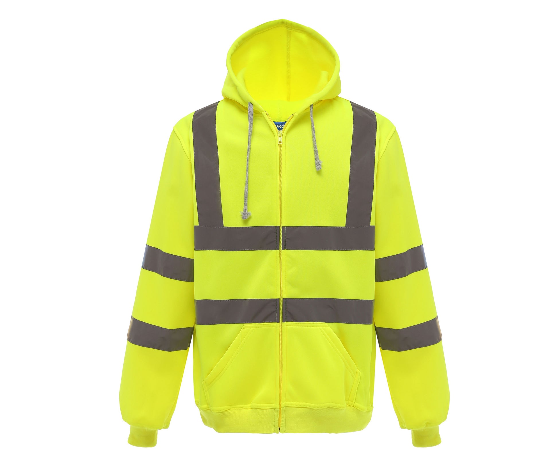 Sweat Capuche Zippé Haute Visibilité - Hi Vis Yellow