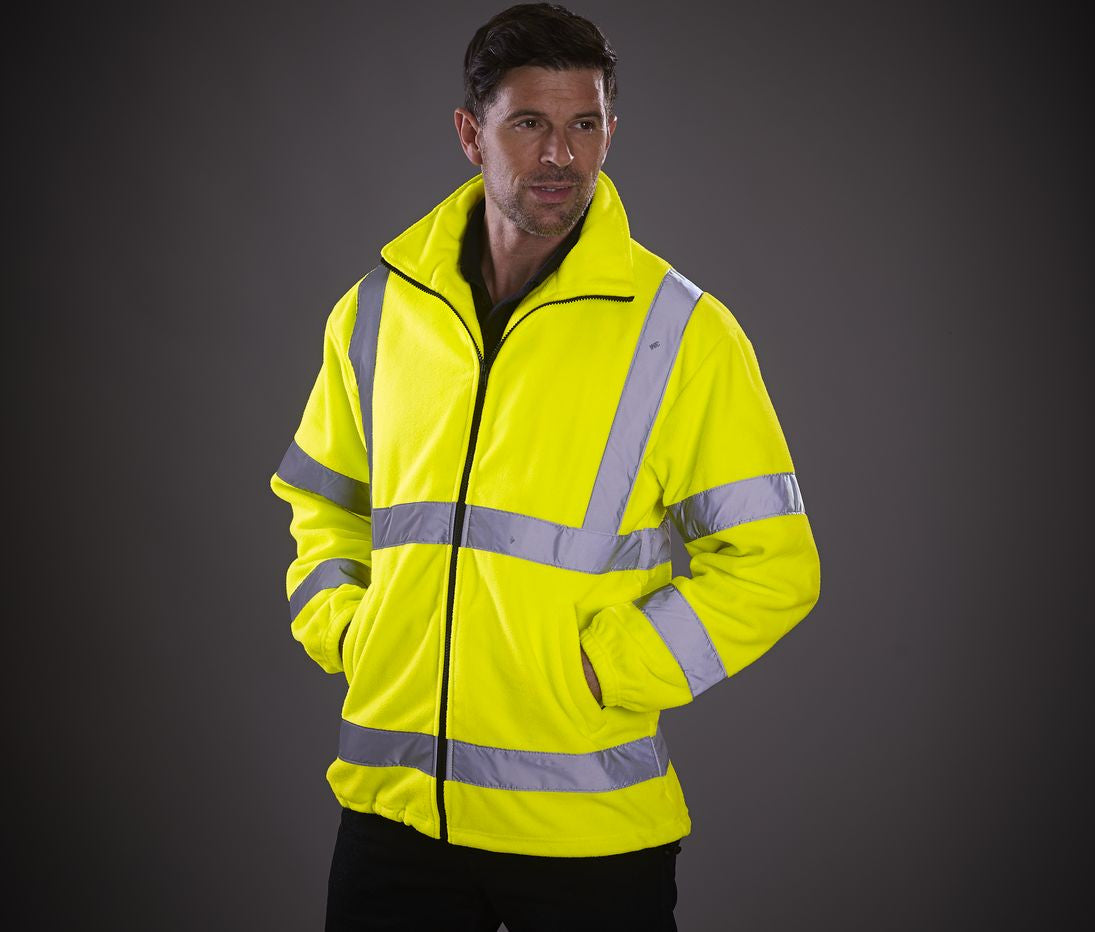 Veste polaire épaisse haute visibilité